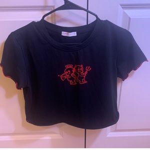 Don’t buy unless your her Devil and angle crop top